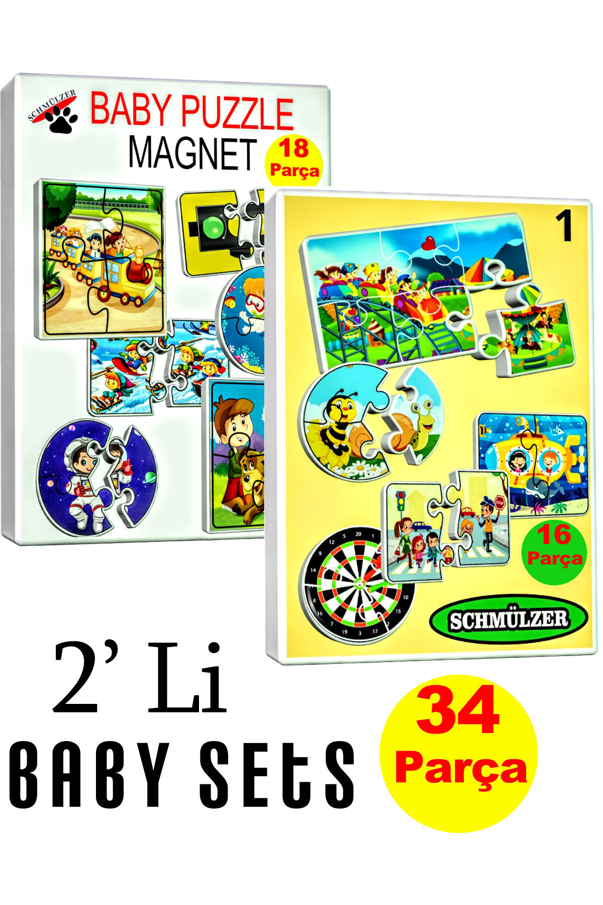 SET of 2 - Educational Toy- Hand-Eye coordination - Fine, Gross motor Skills- problem solving reasoning