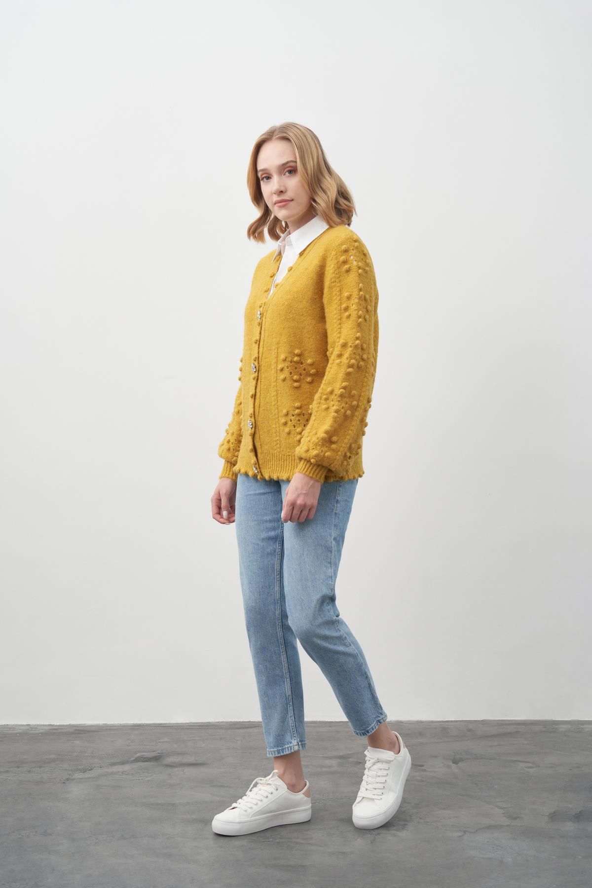 Yellow sales boyfriend cardigan