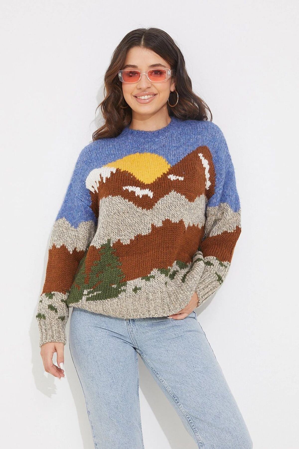 Laluvia Pullover Mehrfarbig Regular Fit Trendyol