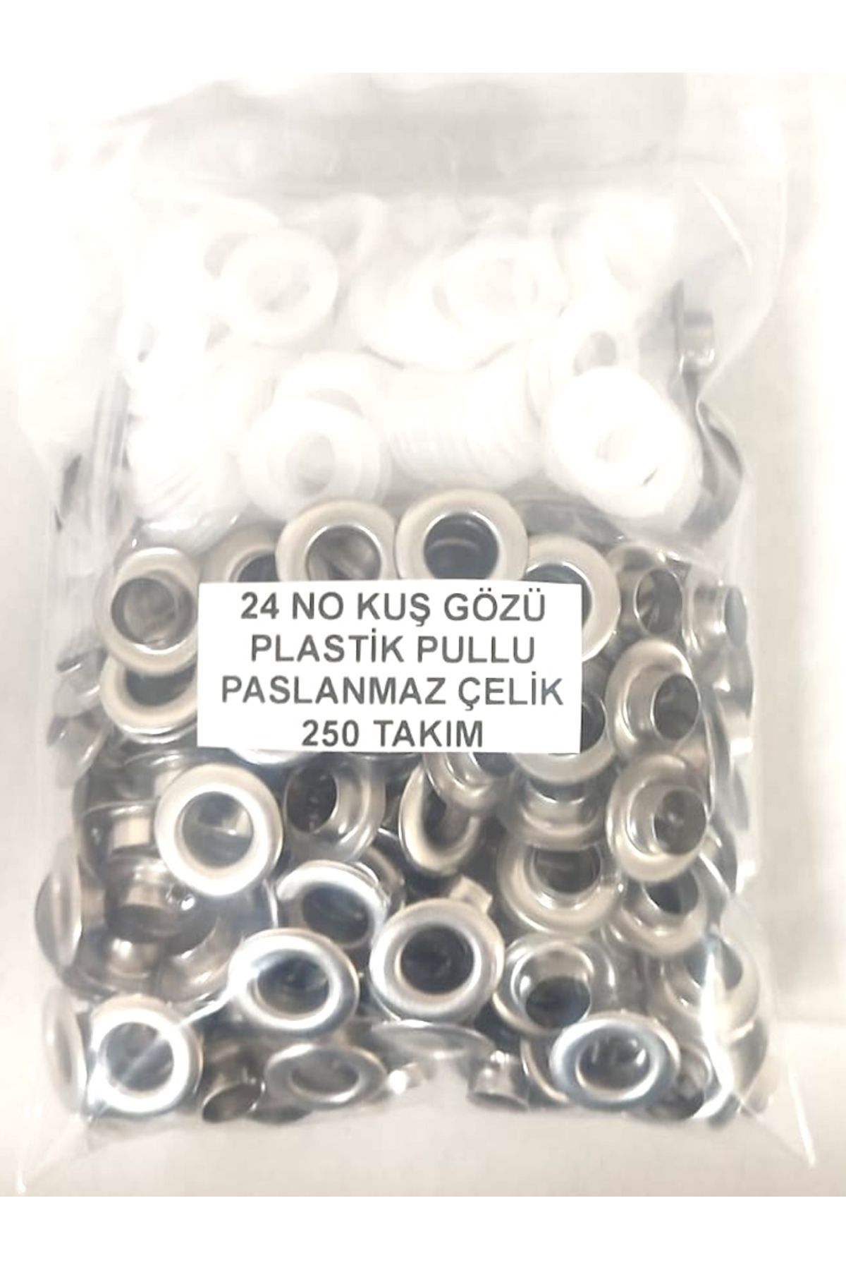 Kuş Gözü-24 No-paslanmaz Çelik-plastik Pullu-250 Takım