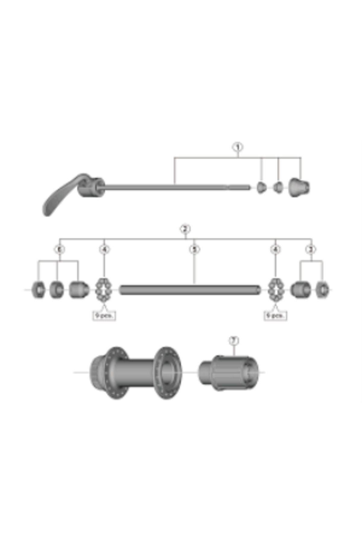 Shimano-Fh-rm33 Locking Nut Unit for Hub Left Y30v98030 4