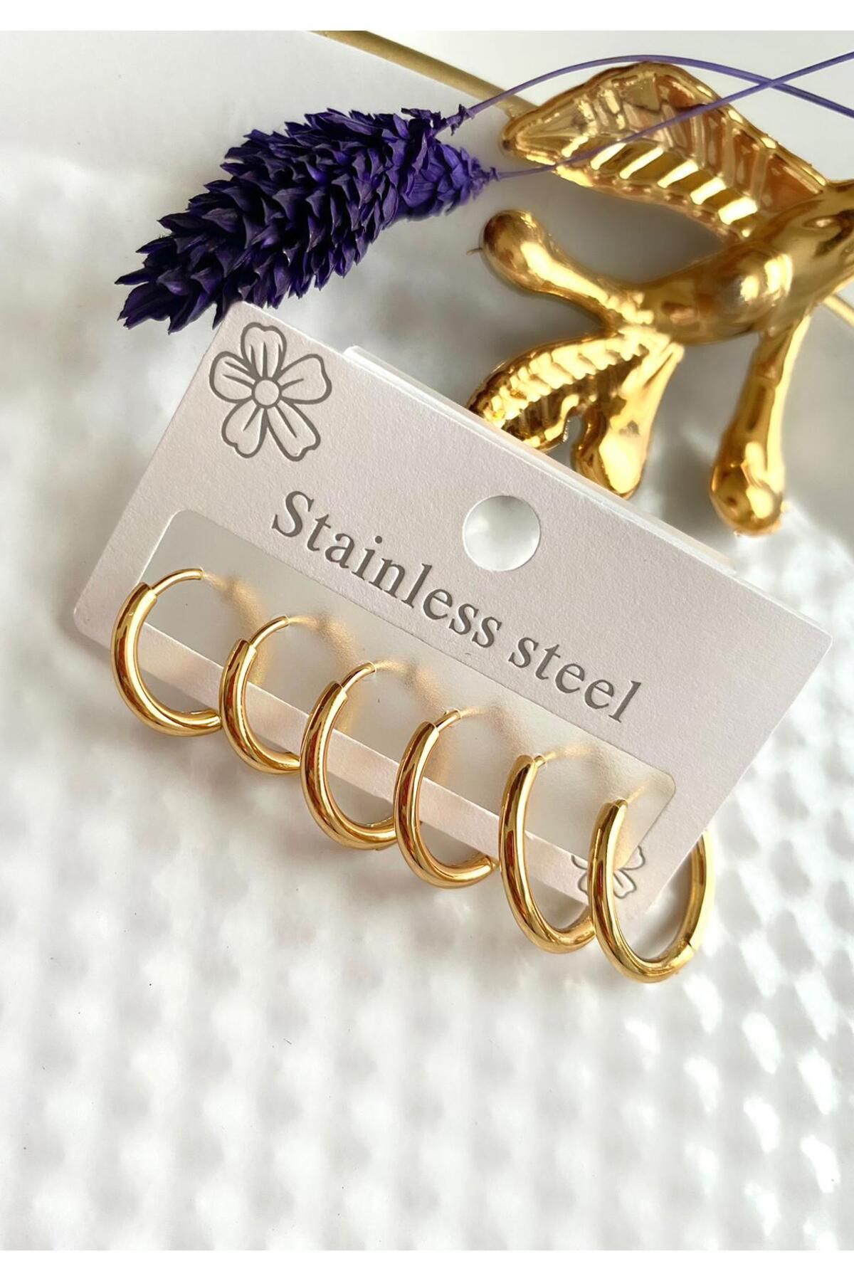 Gold surgical shop steel earrings
