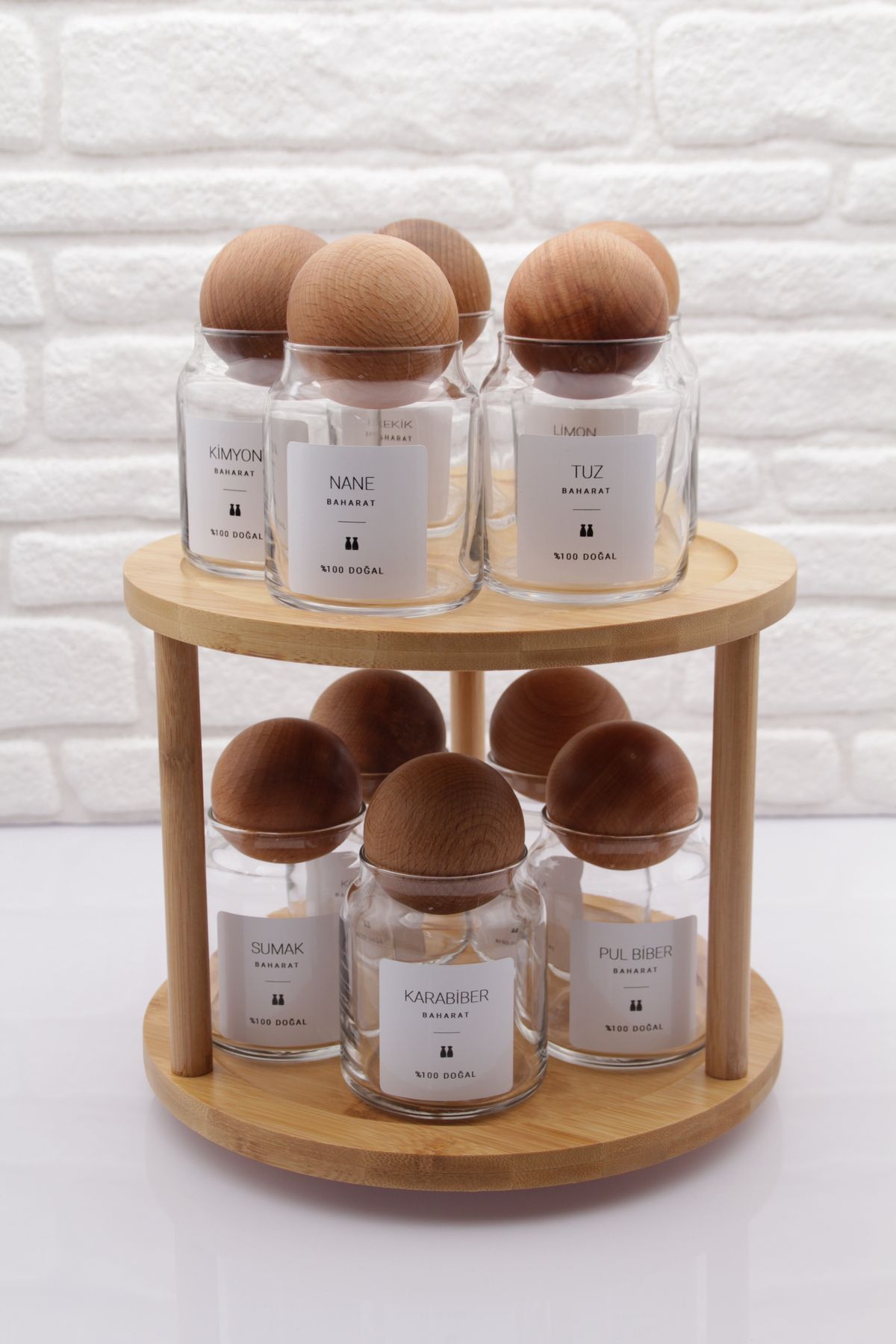 Decorative spice jars hot sale glass