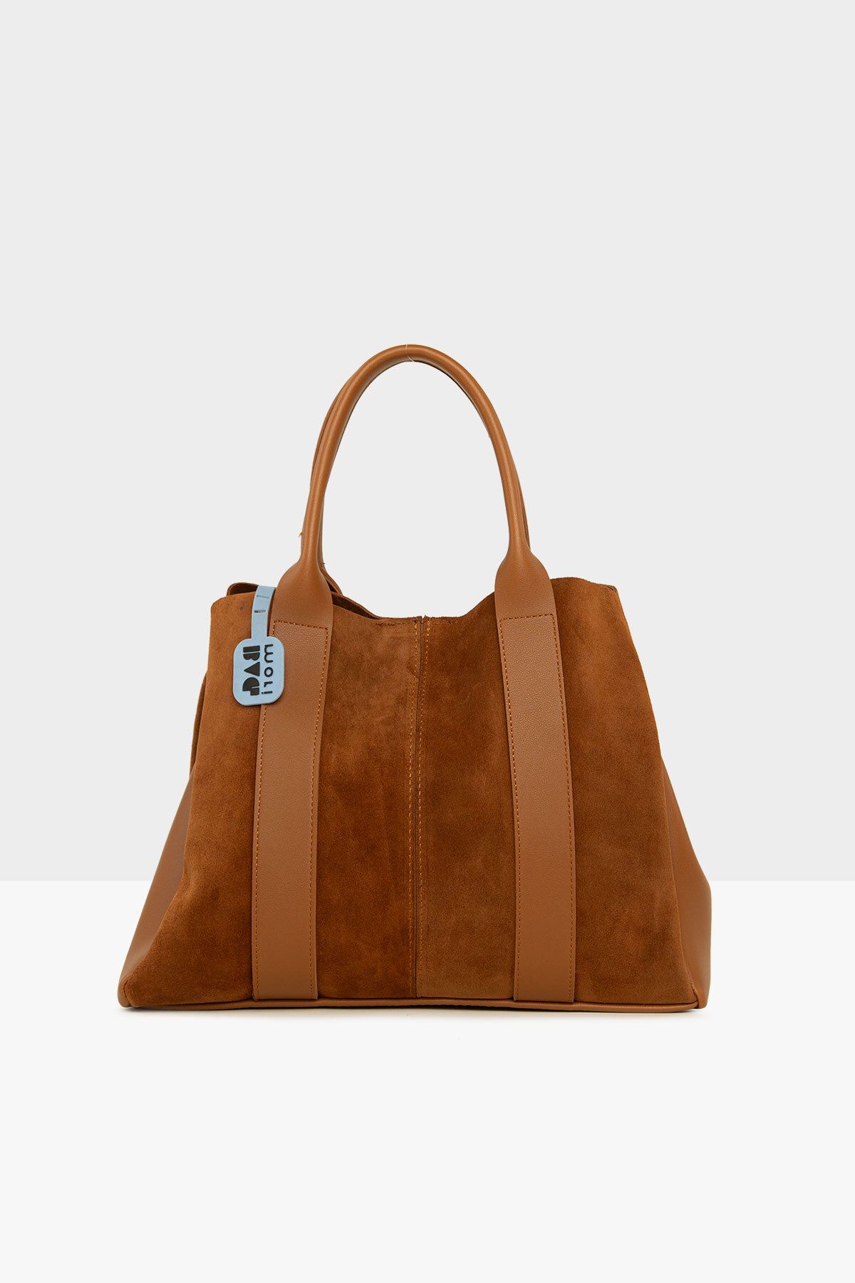 Bagmori-Tan Women's Genuine Leather Thin Double Stripe Bag M000008188 3