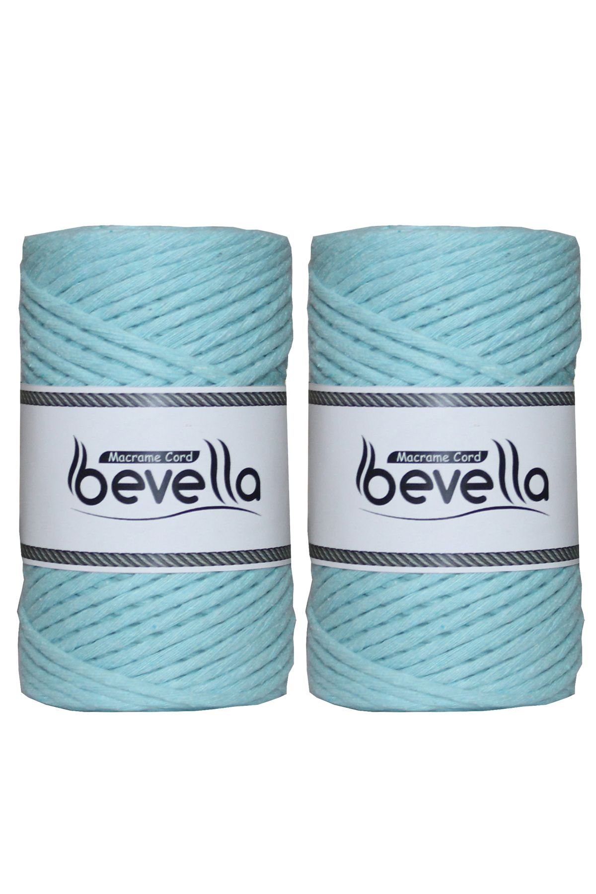 Bevella Macrame Cord-Scannable Macrame Thread Single Twist 3 mm Scanned Macrame Polyester Cotton Thread 2 x 250 gr 1