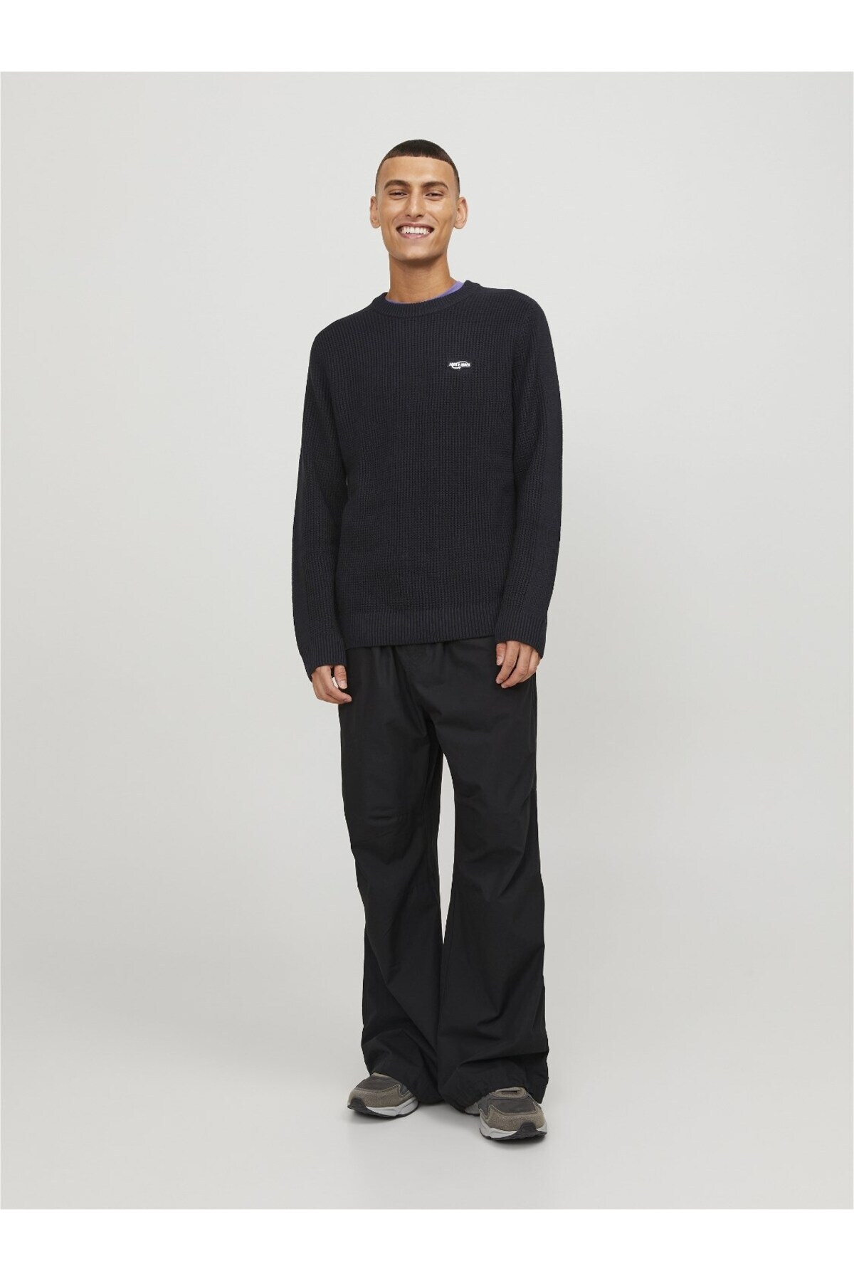 بافت و پلیور Jack & Jones اورجینال مردانه برند جک اند جونز 12245216 Men's Sweater JCOBLACK KNIT CREW NECK BF 12245216 - تصویر 7