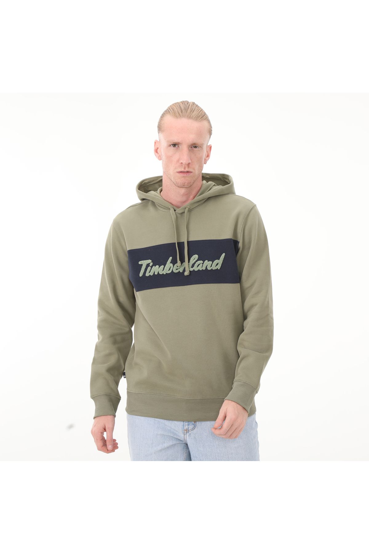 Green timberland hoodie on sale