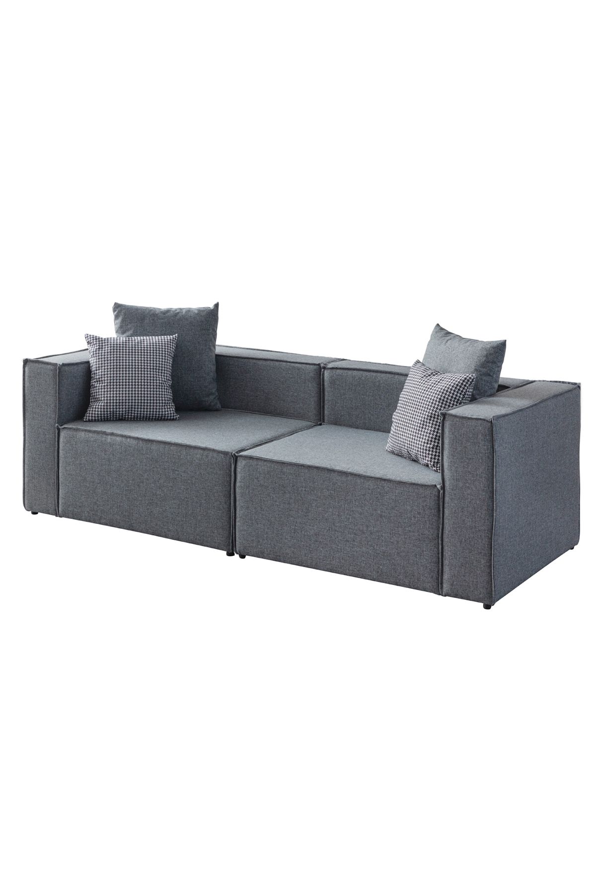 Soft 3 Modül Modüler Üçlü Puflu Koltuk - 7