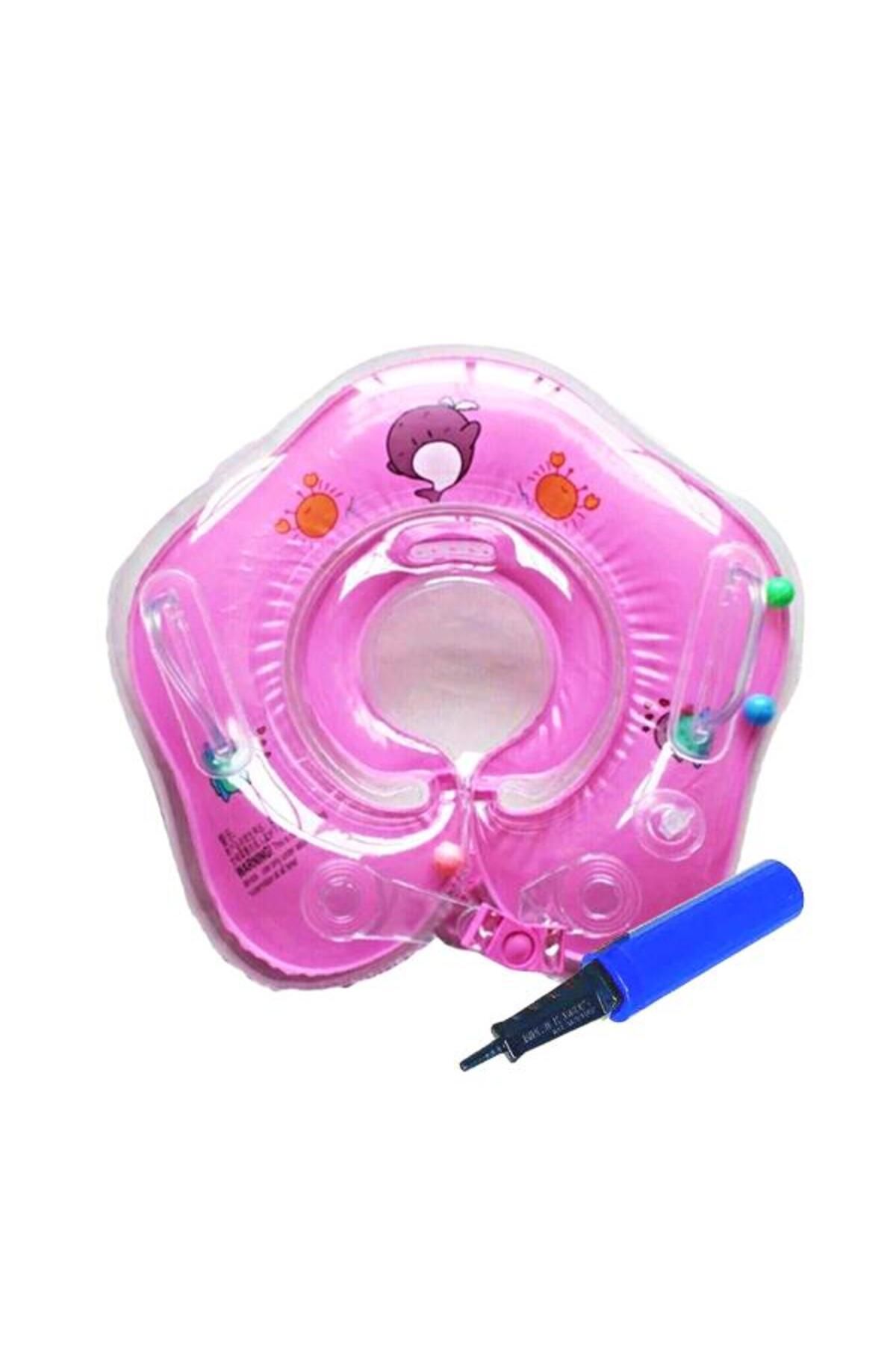 jetlegelsin 3+ Yaş Poşetli Bebek Boyun Simiti Pembe - Pompa Hediyeli Çok Renkli