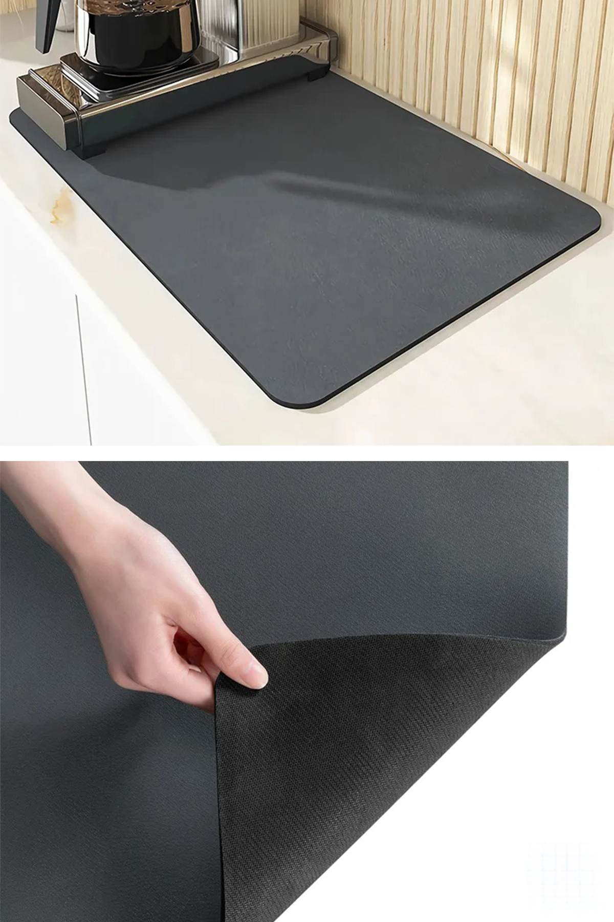 Magic Dishwashing Drying Mat Dish Drying Mat Foldable Countertop Pad 40x30 Cm