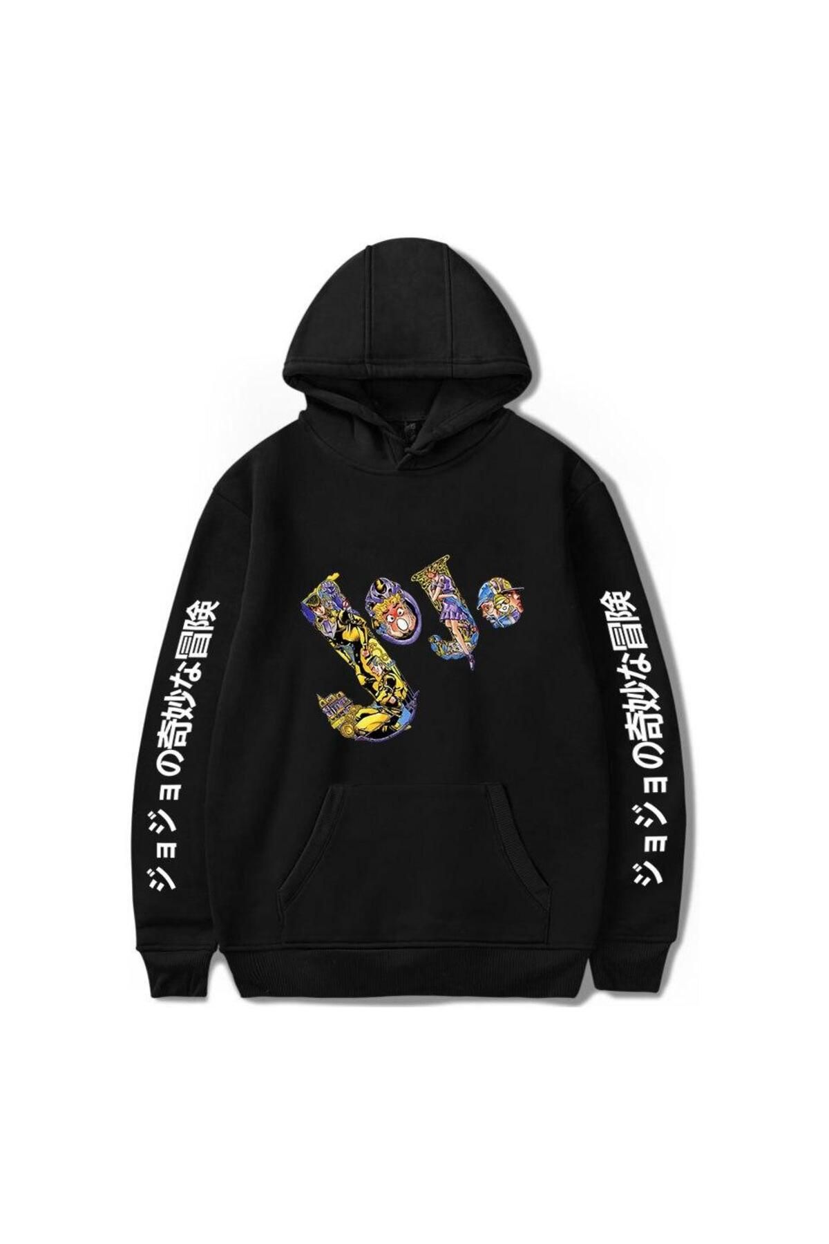 Vordevia Anime Hoodie Print Jojo Hoodie Trendyol