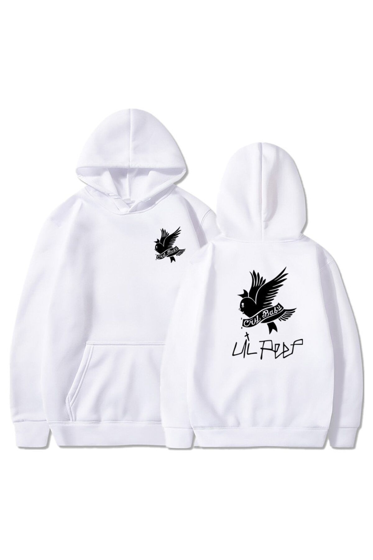 Lil peep hoodie best sale white