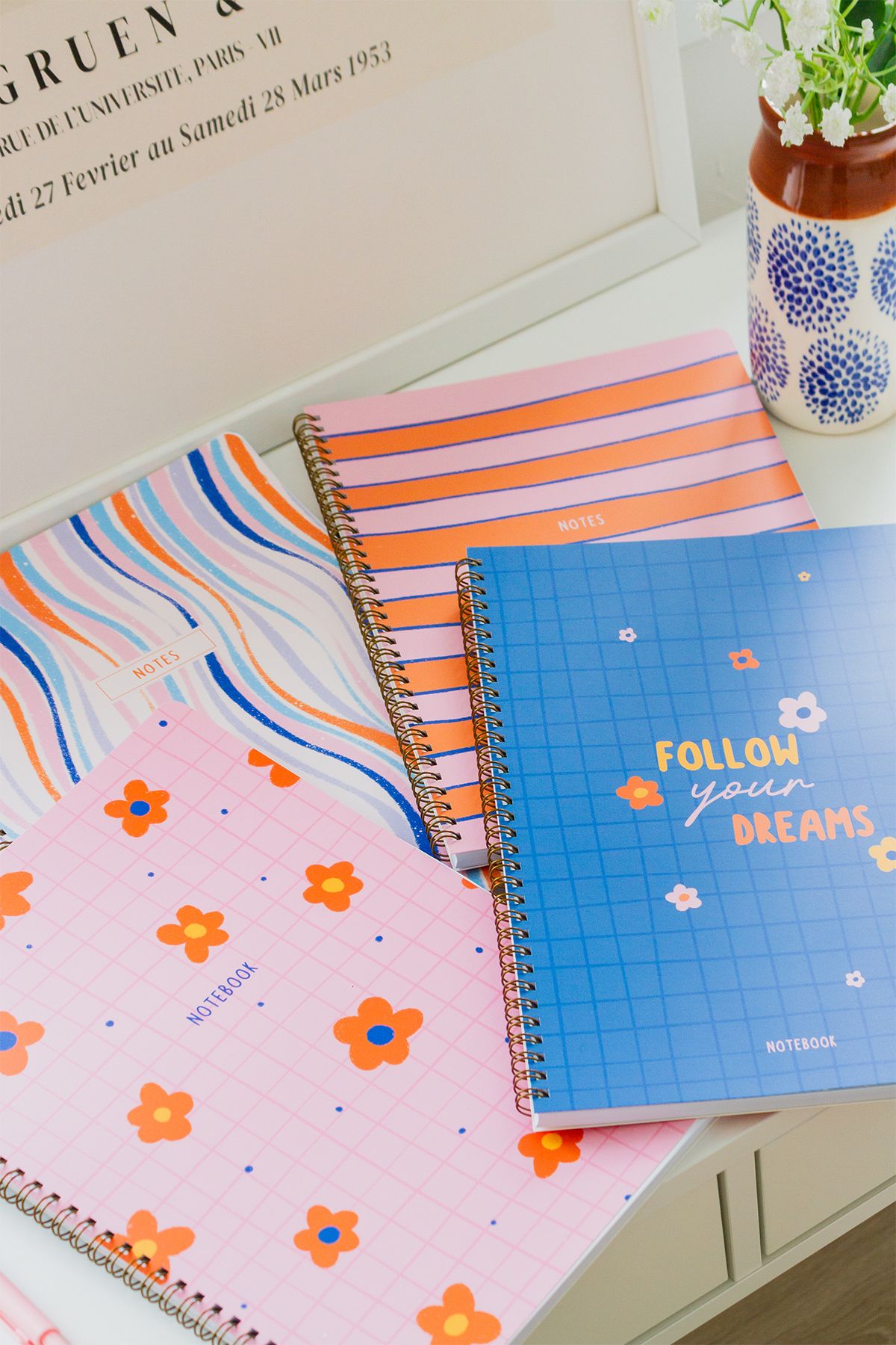 Matt Notebook-A4 Spiral School Notebook 80 sheets Set of 4 - Lined 2