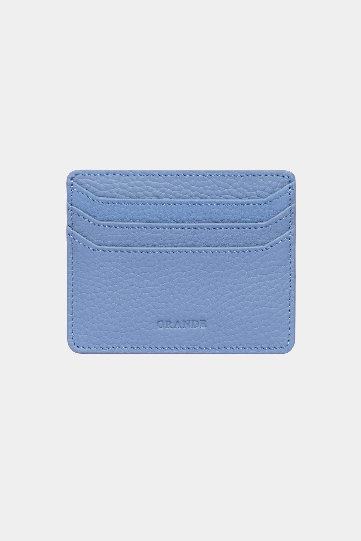 3633 Genuine Leather Super Thin Women Men Card Holder Ice Blue