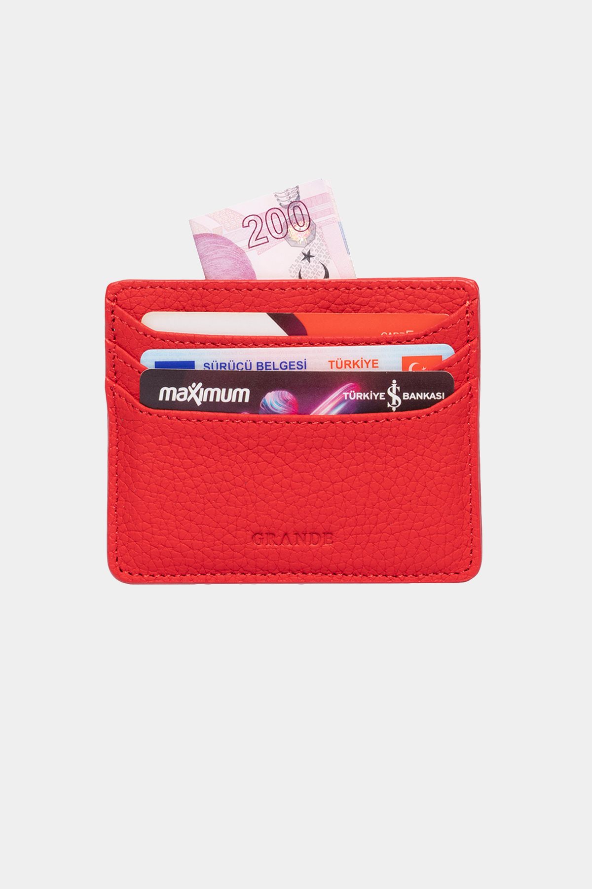 کارت دار زنانه 3633 نگهدارنده مردانه SUPER چرمی INCE RED Grande