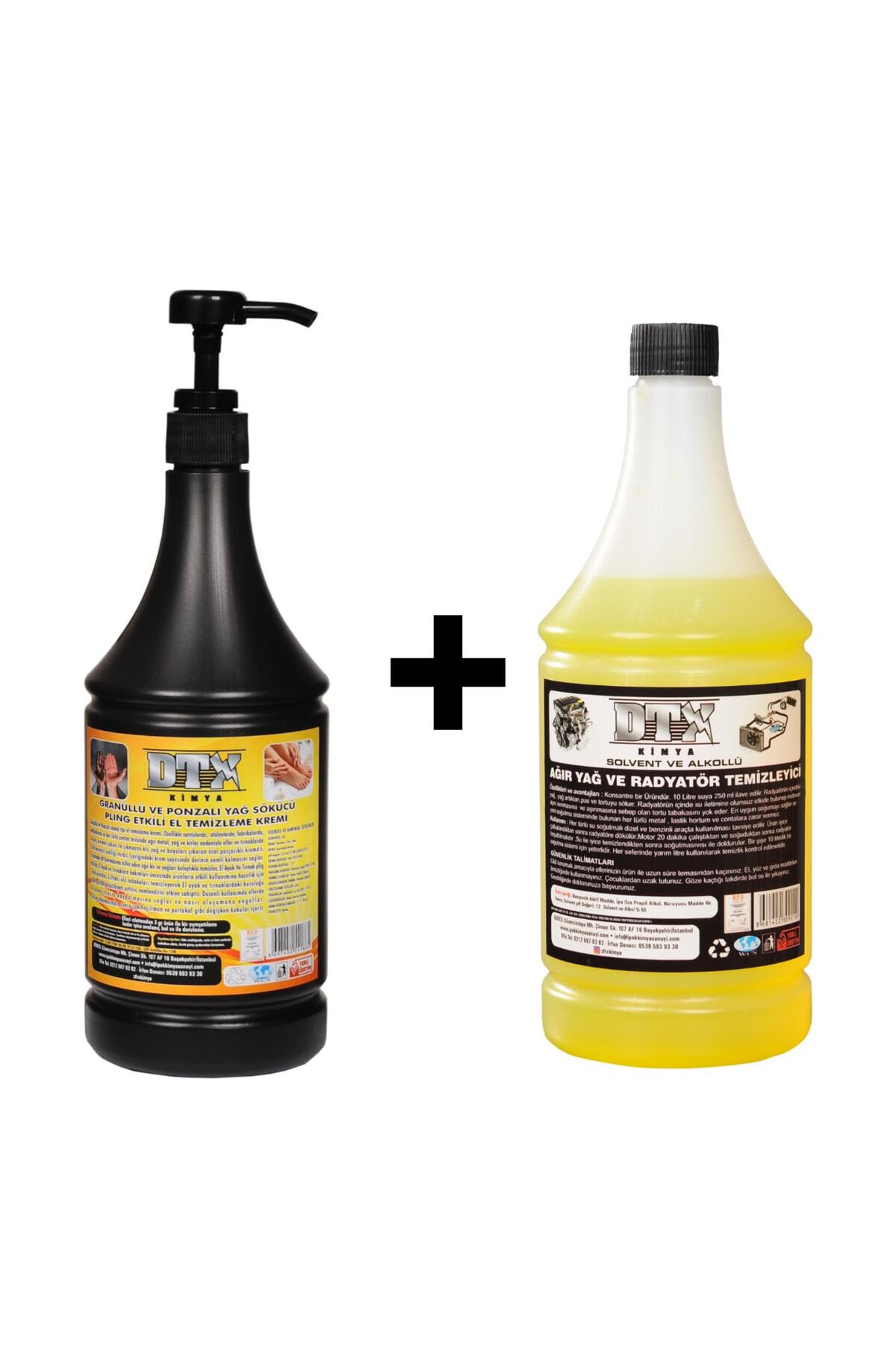 Ponza'lı (Talaşlı) El Temizleme Kremi ( Sabunu) 1 kg & Alkollü intercooler temizleme sıvısı 1 Lt