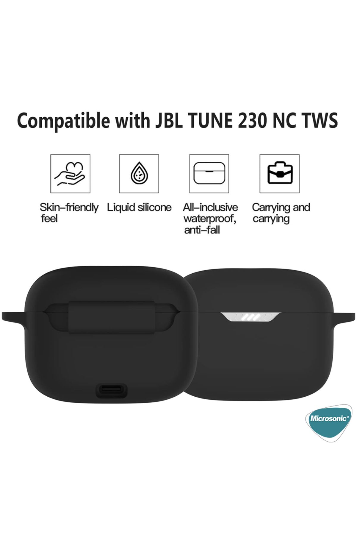 Microsonic-JBL Tune 230NC Compatible Matte Silicone Case Dark Green 4