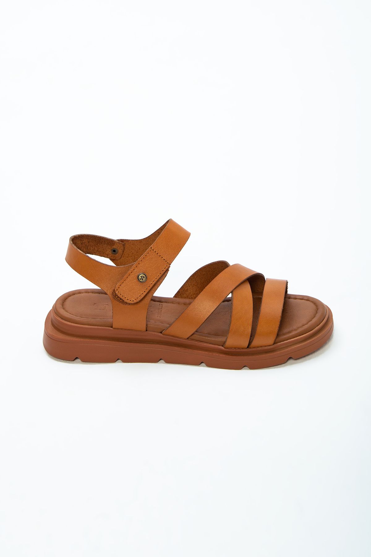 صندل ورزشی چند رنگ زنانه Sandale Flat چرمی Leaine Leade 878 522 Bn Sndlt Y23 Tamer Tanca