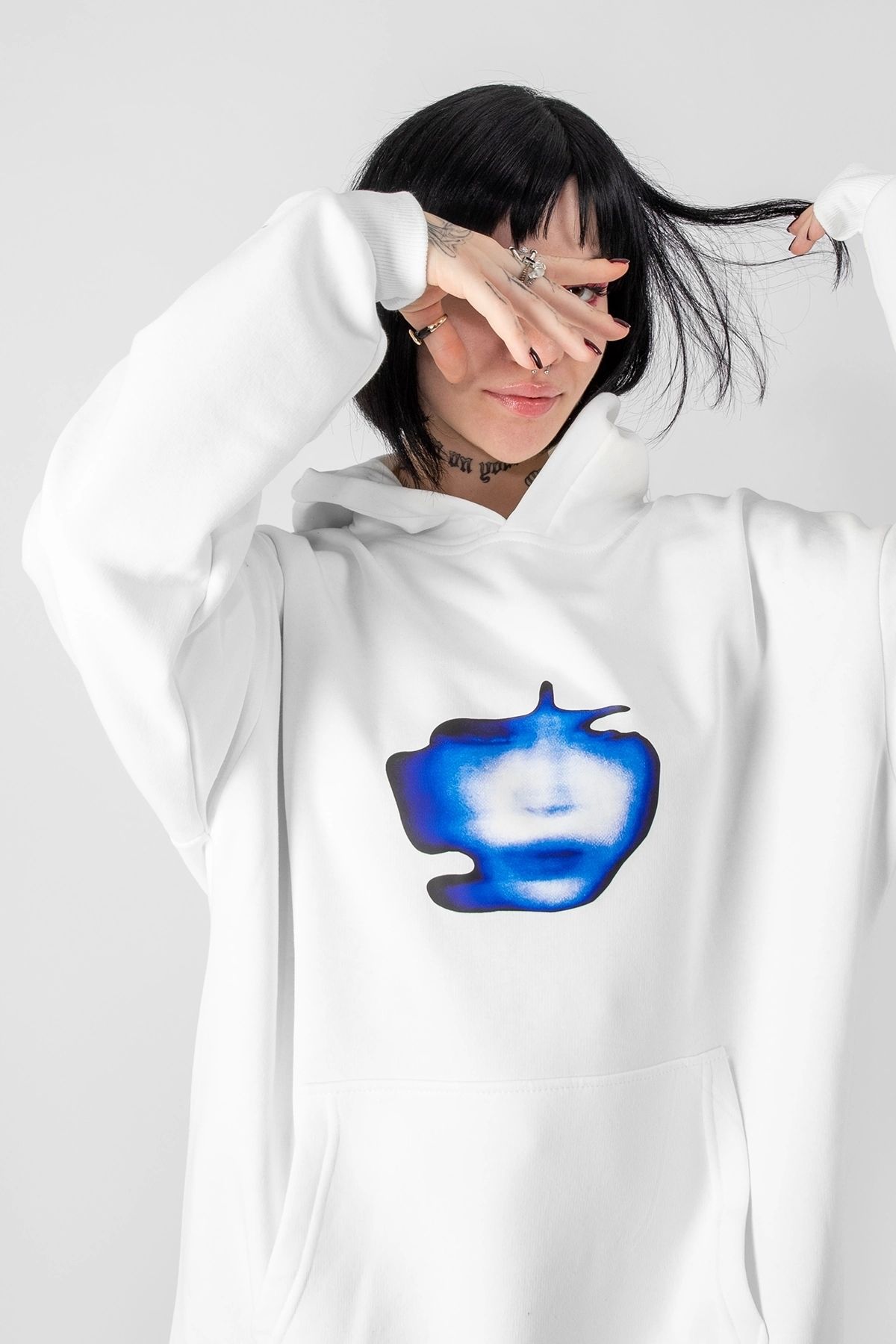 Off white clearance world hand hoodie