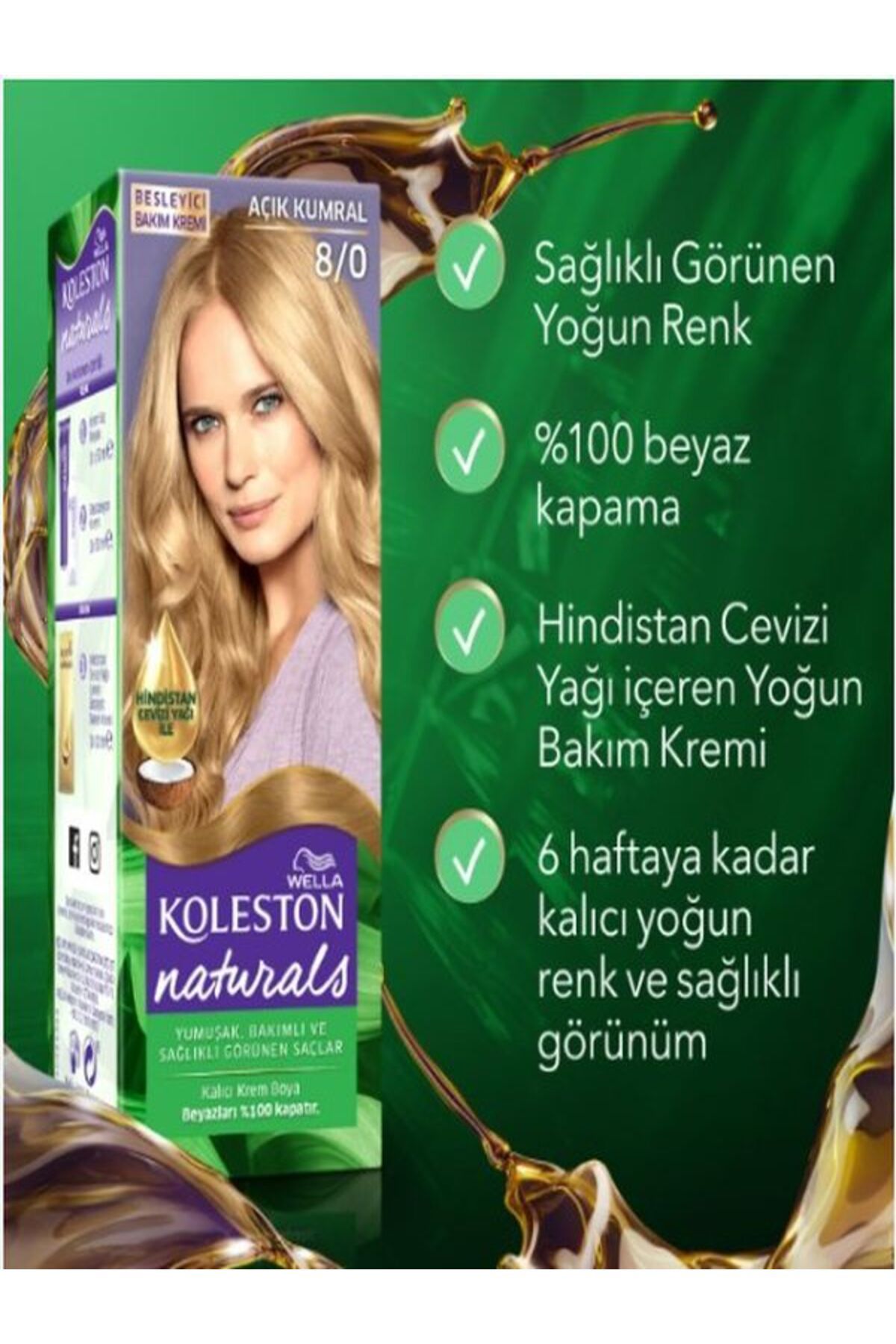 春のコレクション Wella Koleston Naturals Saç Boyası & No: 8/0 Açık Kumral その他