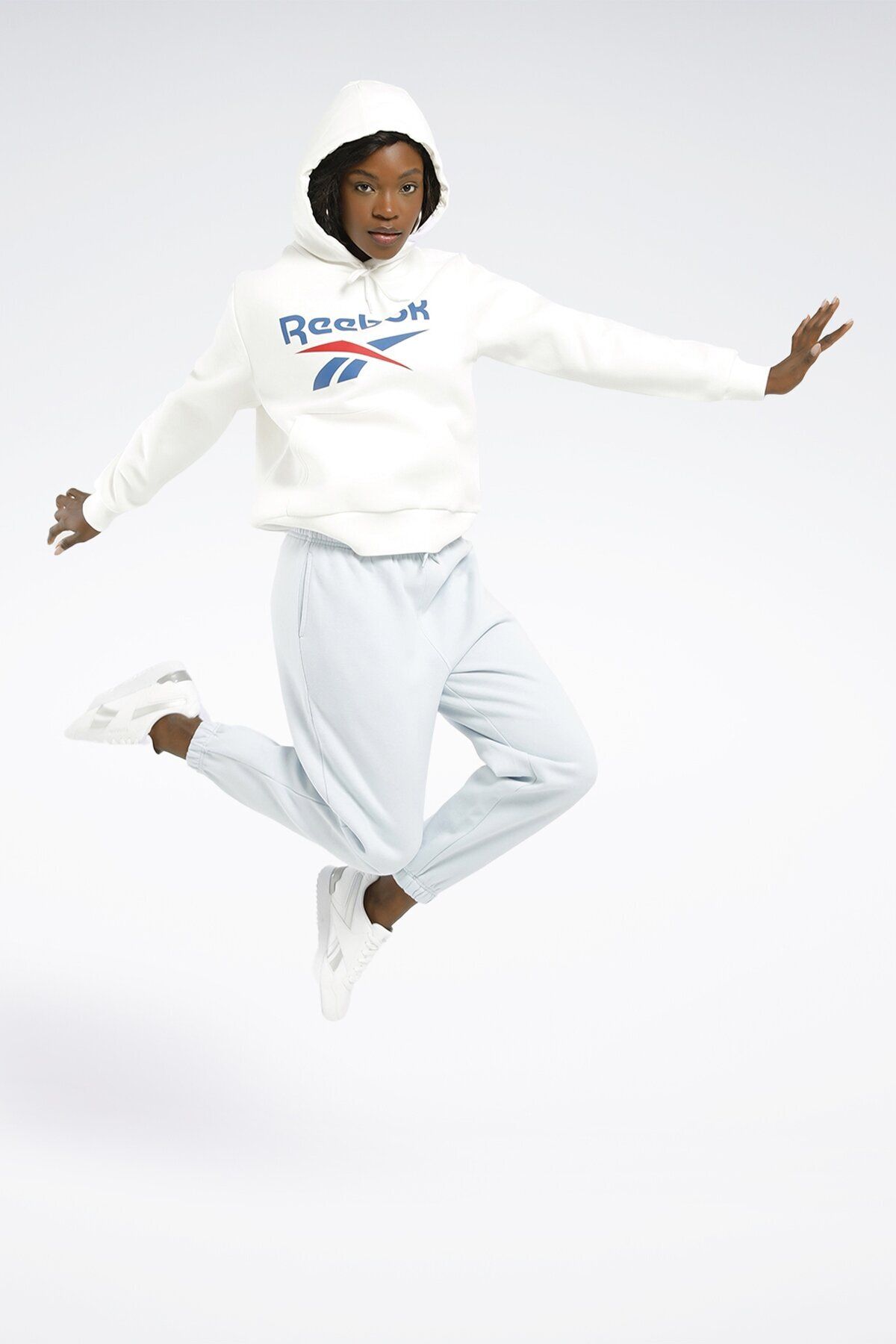 Reebok آی دی BIG LOGO FLEECE بالا لباس ورزشی زنانه سفید