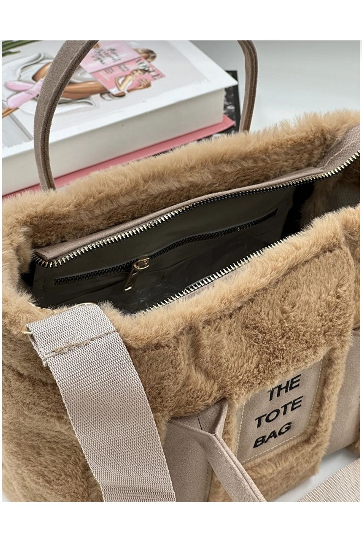 Sheker Women s plush the tote bag hand and shoulder bag Trendyol