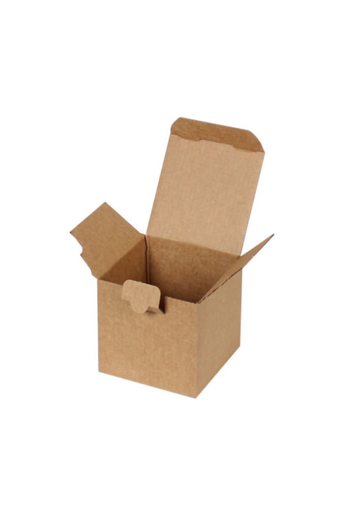 8x8x8cm Box - Lock Box - 0,2 Desi Box - Kraft - 50 pcs