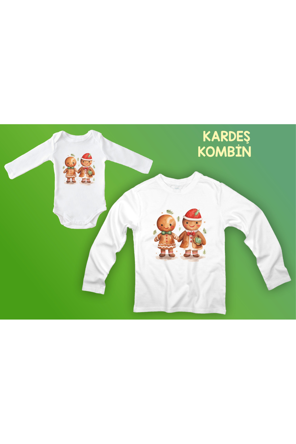 NEW YEAR CONCEPT GIFT CHRISTMAS SIBLING OUTFIT (ADD 2 PIECES TO THE BASKET TO MAKE OUTFIT)