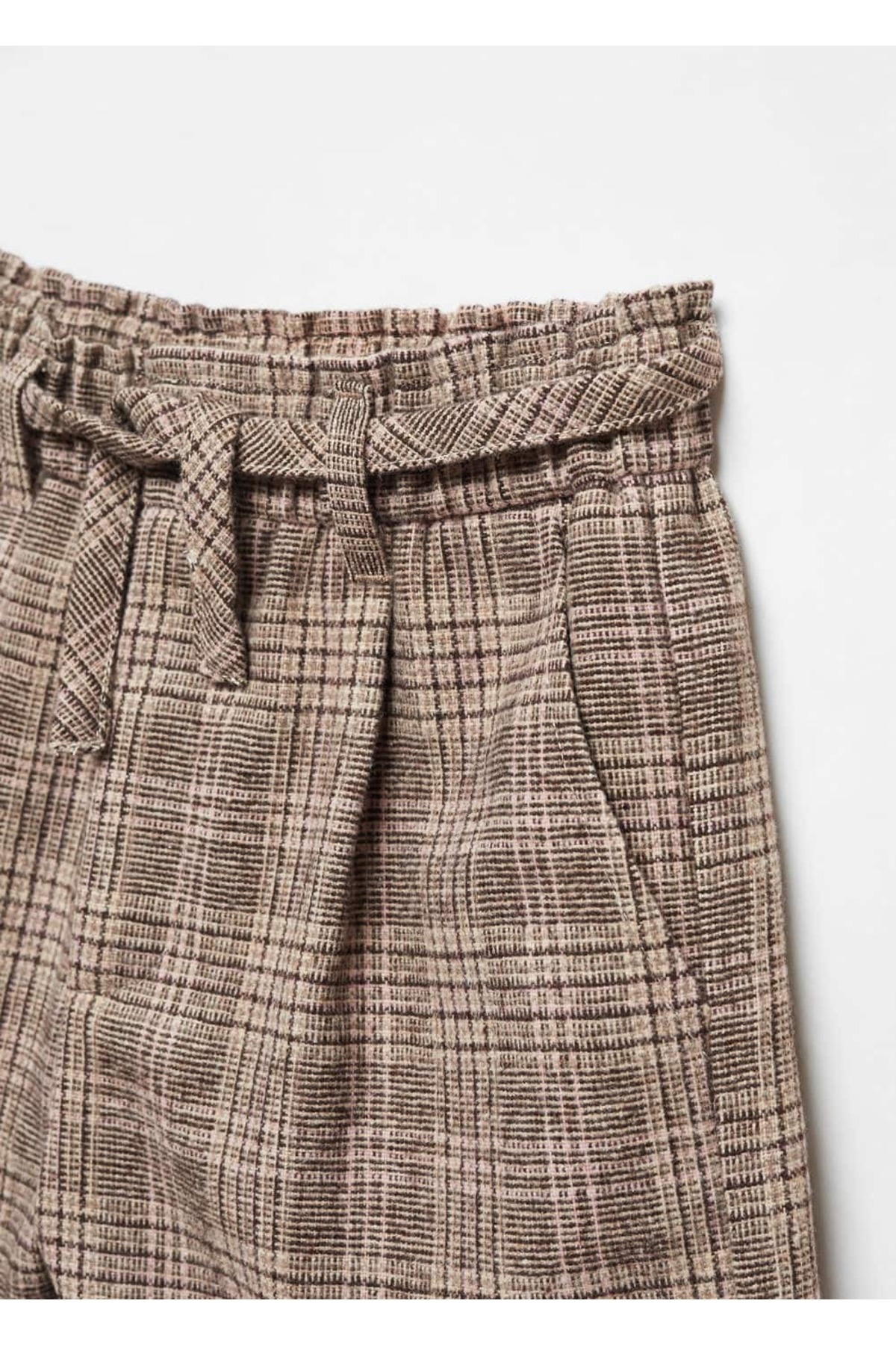 لباس مجلسی دخترانه قهوه ای منگوMANGO Kids | 57077119 اورجینال - تصویر 4