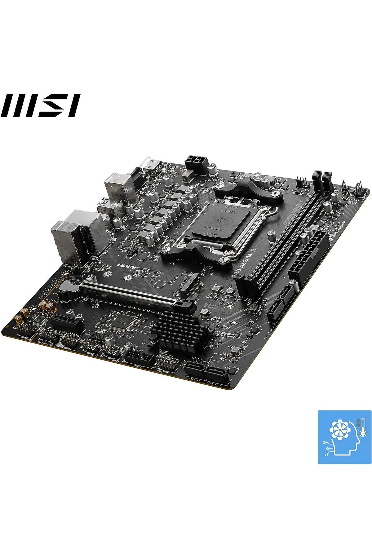 MSI-MB PRO A620M-E AM5 DDR5 6000MHZ(OC) HDMI VGA 1X M.2 USB3.2 GIGABIT LAN MATX 4