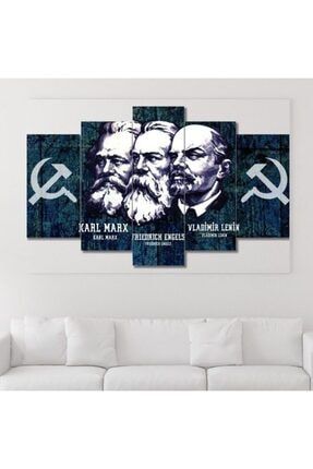 Marx, Engels, Lenin 5 Parça Mdf Tablo TAB24