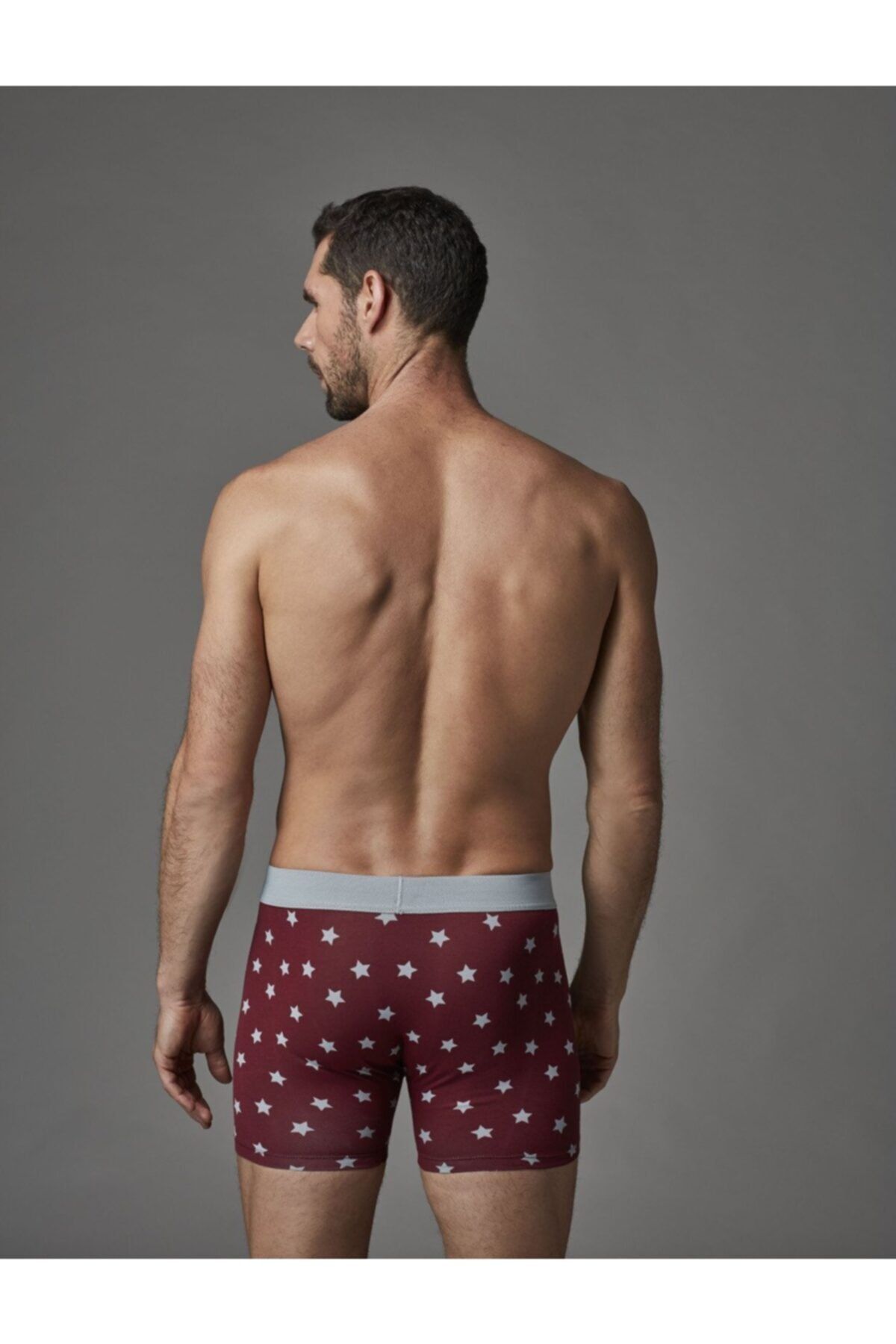 Dagi-Claret Red Combed Cotton Mixed Patterned Men's Boxers 2