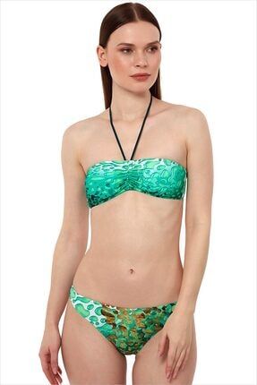 Kadın Yeşil Straplez Bikini Takımı 1567