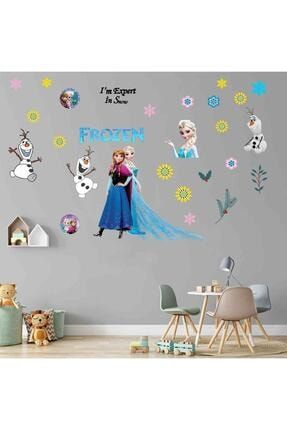 Elsa Anna Frozen Karlar Ülkesi Bebek Odası Duvar Sticker 72299818KT687
