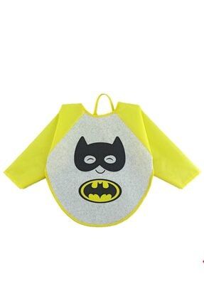Batman Betmen Desenli Bebek Kollu Mama Önlüğü 6-24 Ay AAAA-3682055-0977