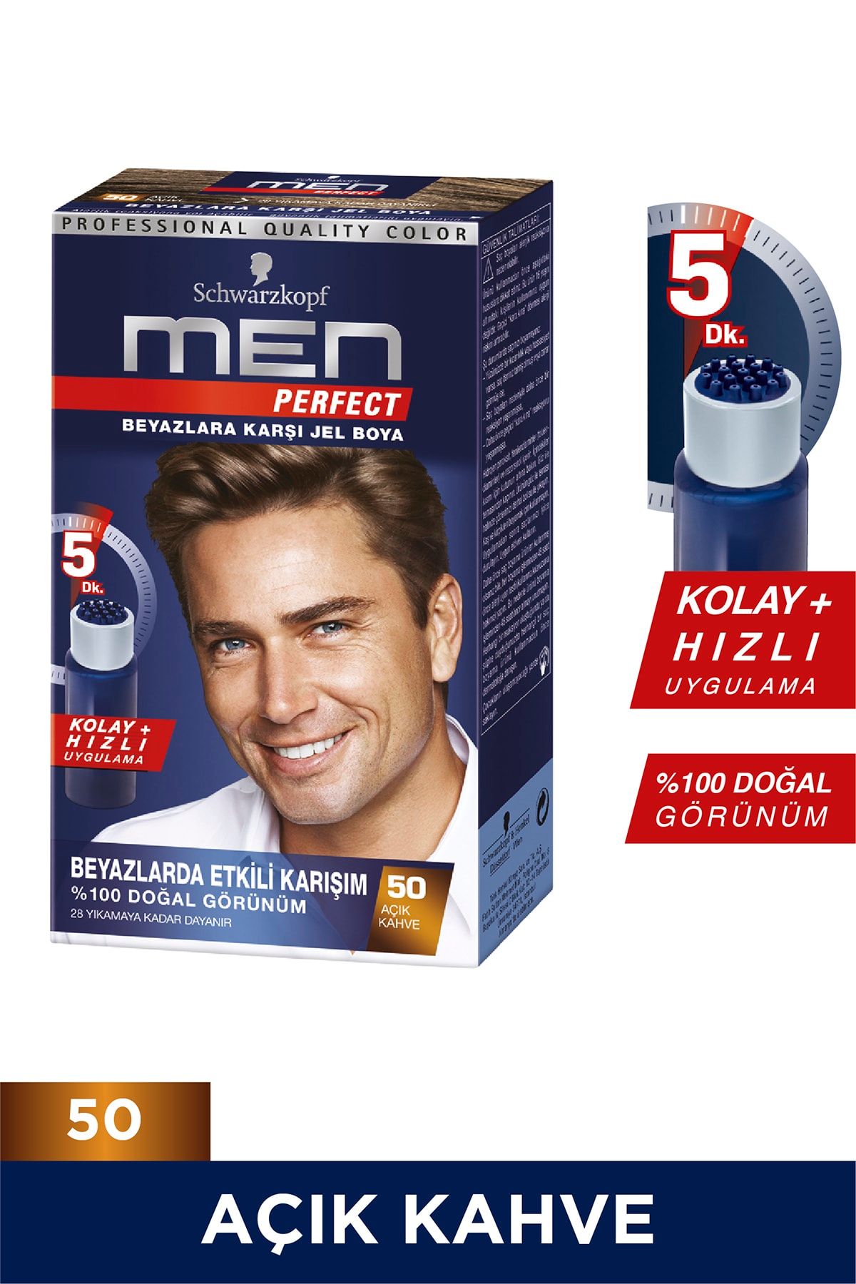 men perfect perfect erkek no 50 acik kahve sac boyasi fiyati yorumlari trendyol