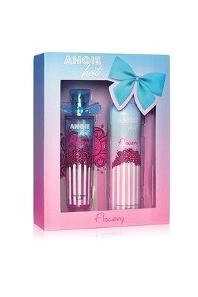 Angie Hot Flowery Edp 50 ml + Deodorant 150 ml Kadın Parfüm Seti 8691226601076