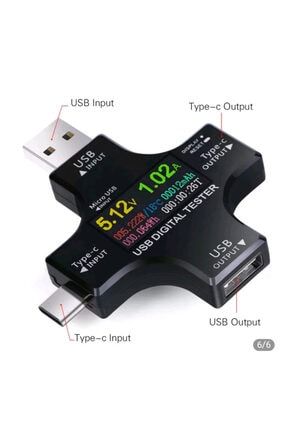 Usb 3.0 Tip-c Dc Dijital Volt-ampermetre Gerilim Akım Ölçer USB 3.0 Tip-C WOLTMETRE