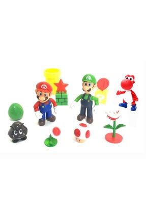 Süper Mario Bross Run Eklemli Figür Oyuncak Seti Kırmızı Yoshi 13 Parça Co017110b CO017110B-KRM