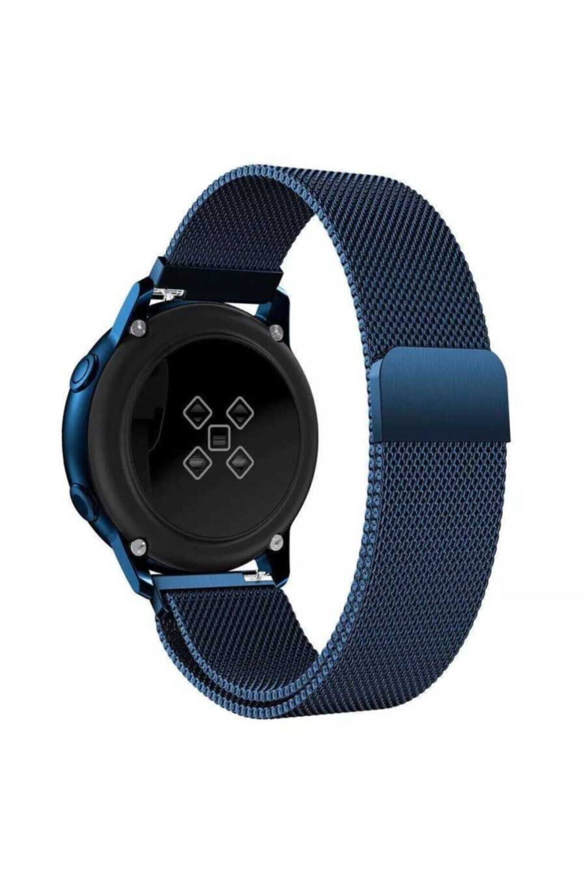 Amazfit Gts Beep Lite S Compatible Navy Blue Metal Milano Cord 20 mm Navy