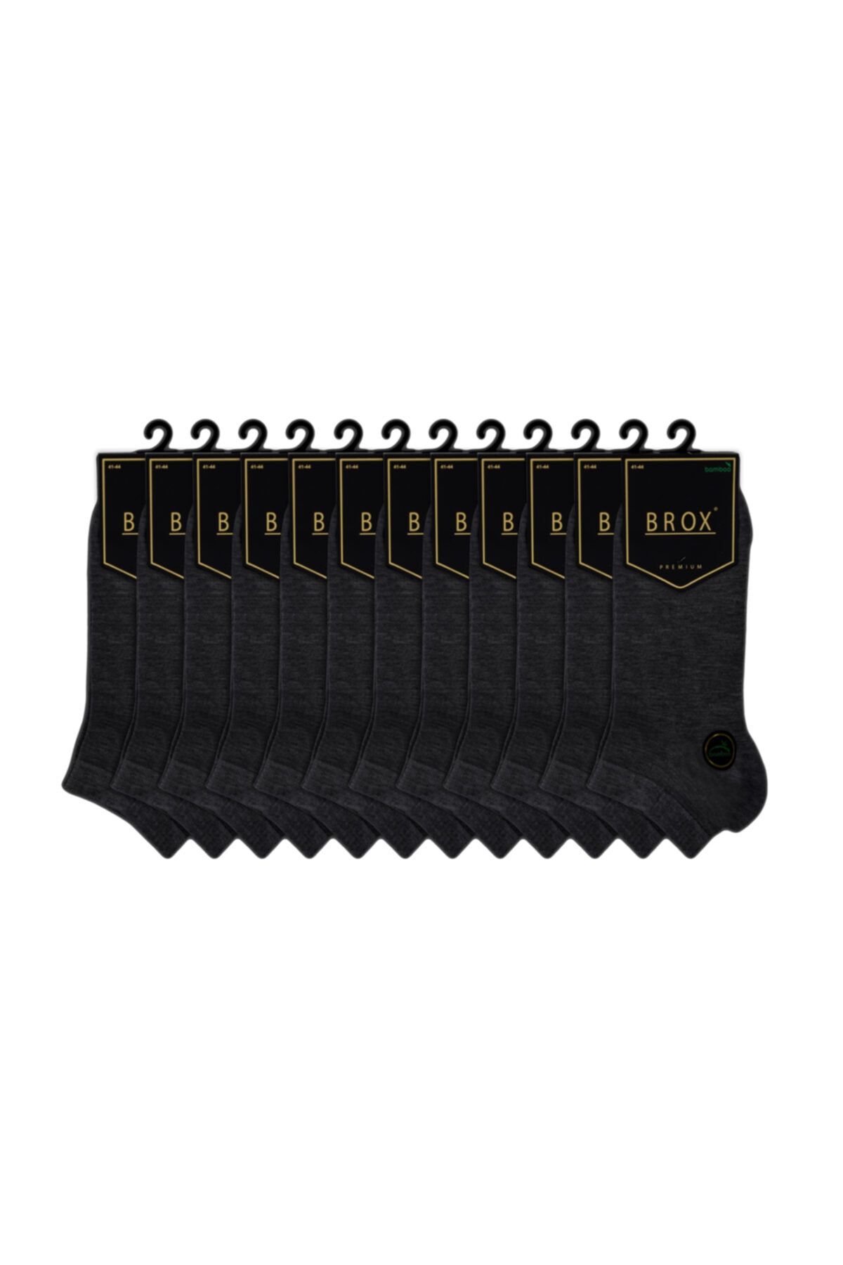 BROX Pachet De 12 Papuci Cu Parfum De Bambus, Antracit, Fără Sudură Masculin - 41–44