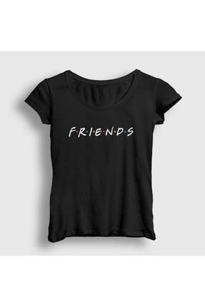 Kadın Siyah Friends T-shirt 189578tt