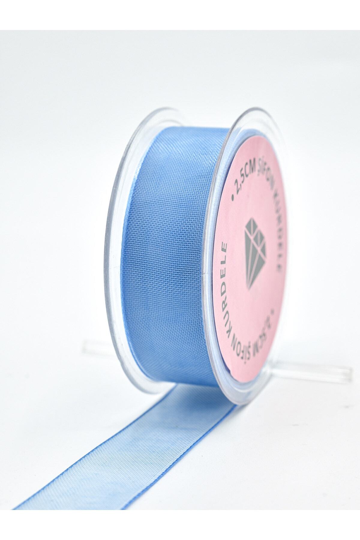 Blue Chiffon Ribbon 2.5cm-20m