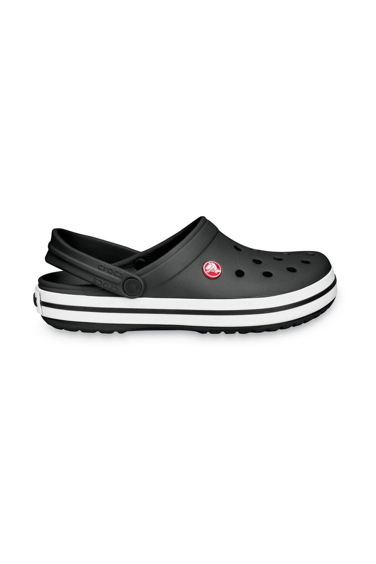 دمپایی راه راه سیاه و سفید لبه کروک بند Unisex 11016-001 Crocs