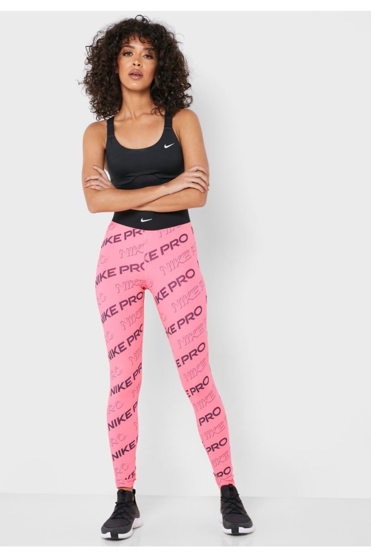 Nike Pro Calf Sleeves Pair Women's XS/S Tiger Print Fuchsia Pink NRSA26752S