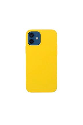 Iphone 12 Lansman Sarı Renk Telefon Kılıfı IP12LN