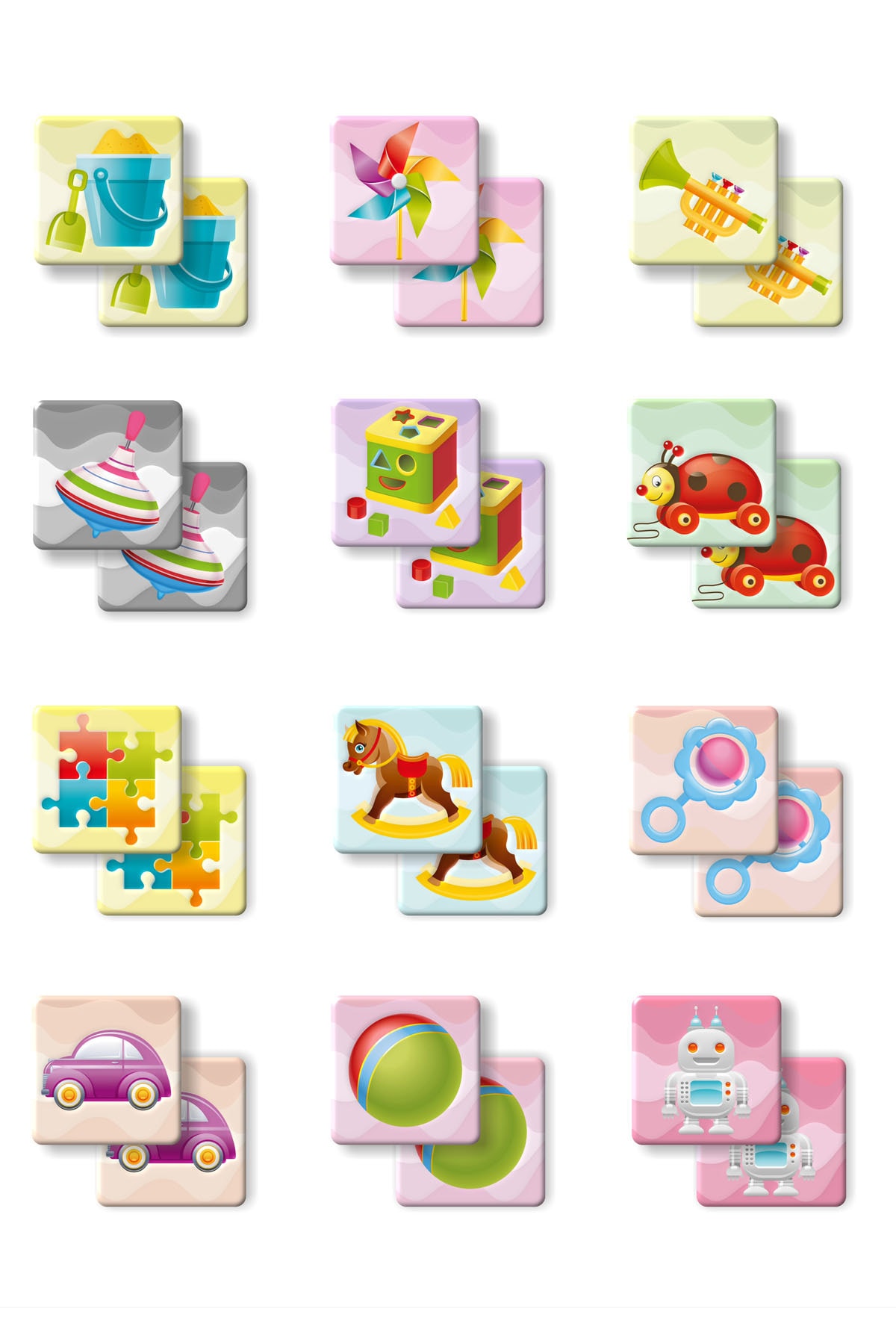 Bonkido Hafıza Kartları 2 Li Set, 96 Parça, 3 Yaş ( Oyuncaklarım Ve Yavru Hayvanlar) fotoğrafı 4 (önizleme)