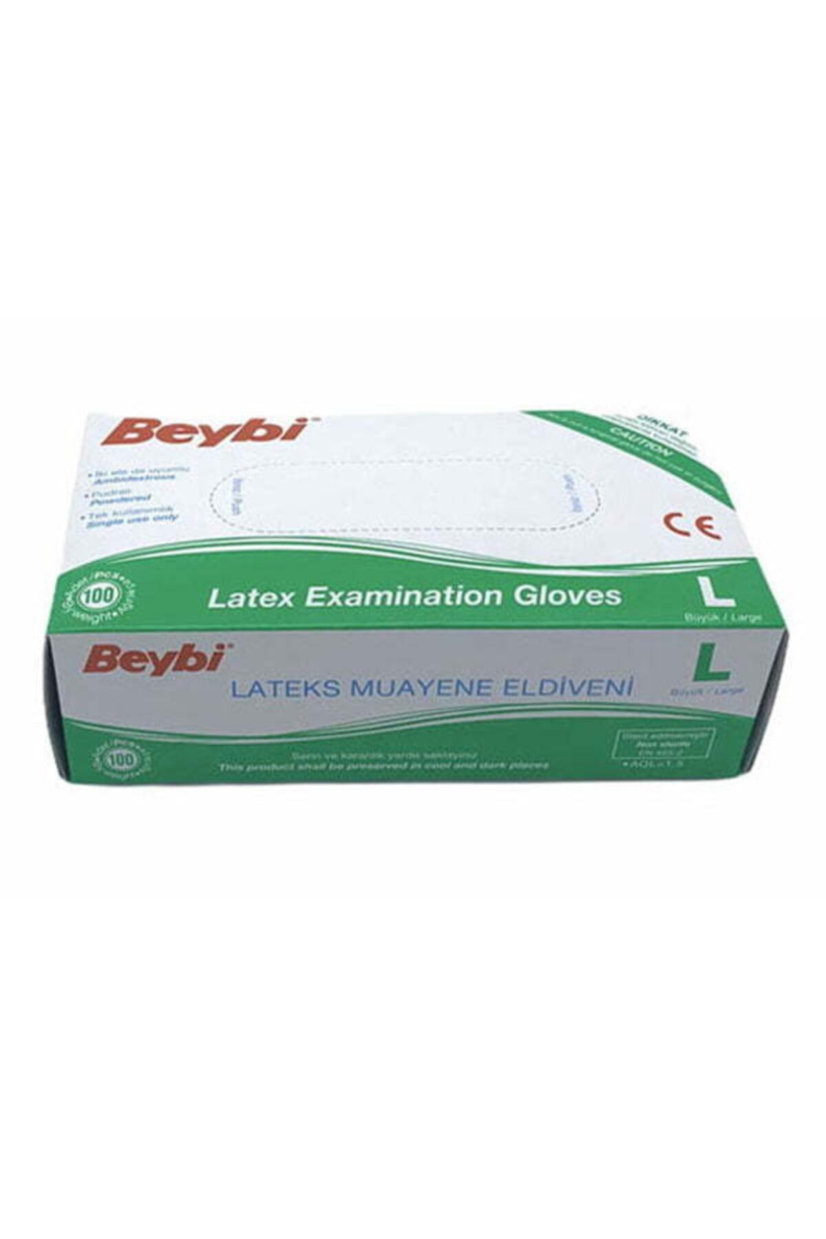 Beybi Lateks Pudralı Eldiven Large 100'lü