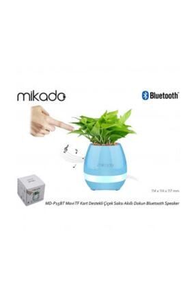 Md-p15bt Mavi Tf Kart Destekli Çiçek Saksı Akıllı Dokun Bluetooth Speaker 9585209