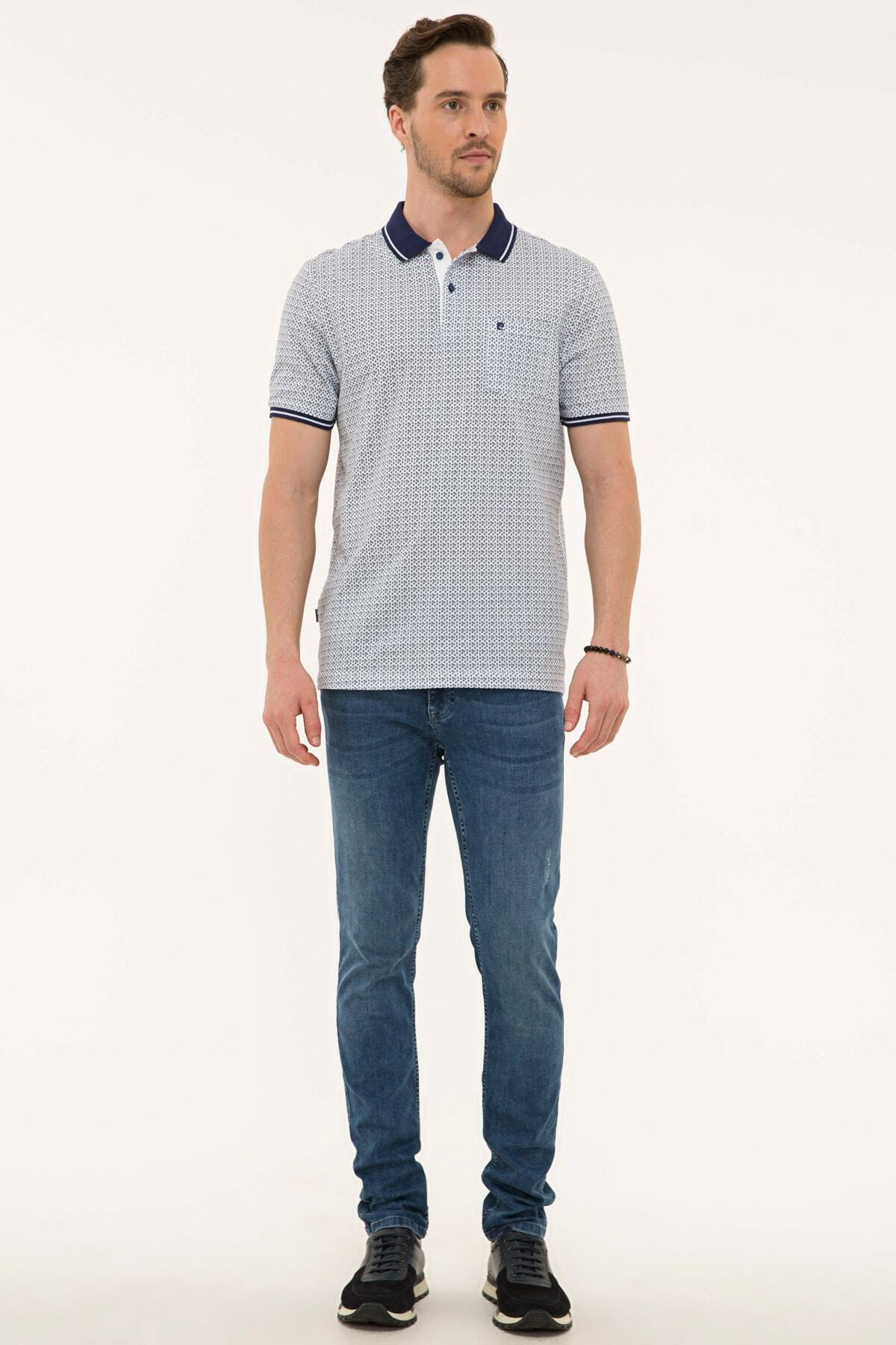 تیشرت مردانه سفید پیرکاردین | G021GL011.000.1006967 اورجینال - تصویر 4